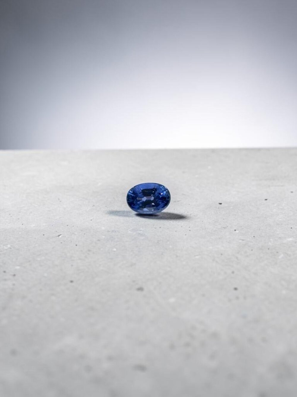 0.68 Carat Oval Blue Sapphire